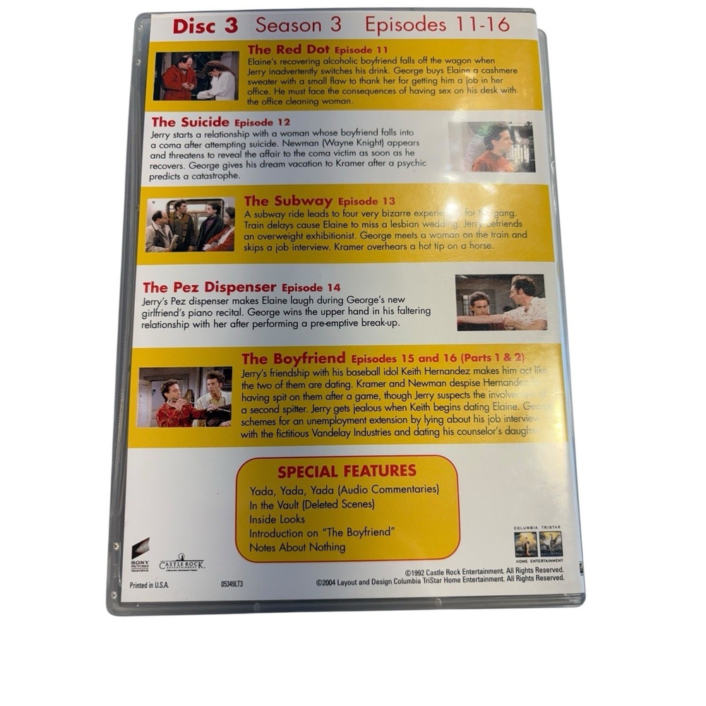 Seinfeld Seasons 1-3 DVD Set Sitcom Comedy Jerry Seinfield Sony‎ - Picture 13 of 16